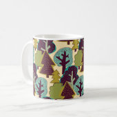 Boskleur Doodle Bomen Illustratie Koffiemok (Voorkant links)