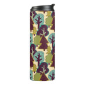 Boskleur Doodle Bomen Illustratie Thermosbeker (Gedraaid links)