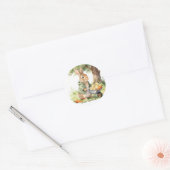 Boskonijn Baby Shower Ronde Sticker (Envelop)