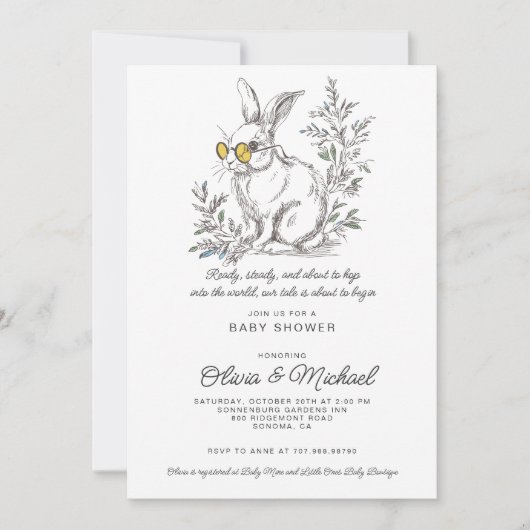 Boskonijn Babyshower Kaart (Voorkant)