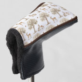 Boskonijn en hertenpatroon golfheadcover (3/4 voorkant)