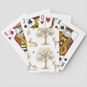Boskonijn en hertenpatroon pokerkaarten