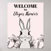 Boskonijn Lente Baby Shower Welkom  Poster (Voorkant)