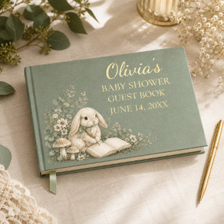 Boskonijn Sage Baby Shower Gastboek Gastenboek