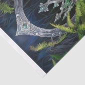 Boskoningin, zilveren kroon van varens tissuepapier (Detail)