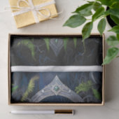 Boskoningin, zilveren kroon van varens tissuepapier (Geschenk)