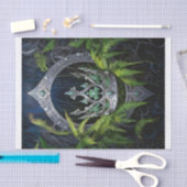 Boskoningin, zilveren kroon van varens tissuepapier (Craft)