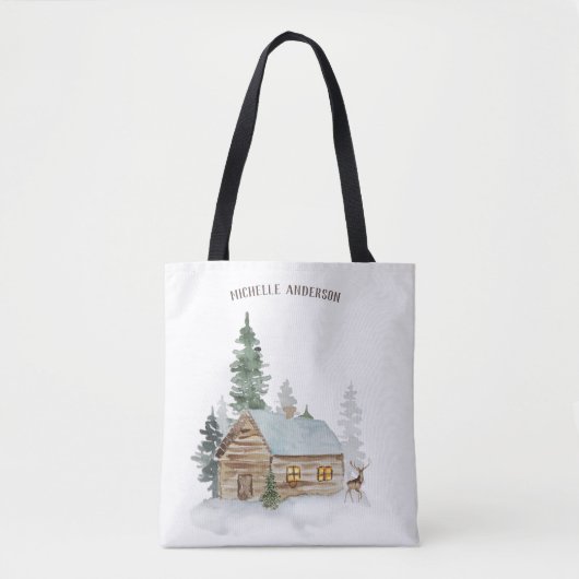 Boskool bossen met dieper gepersonaliseerd bos tote bag (Voorkant)