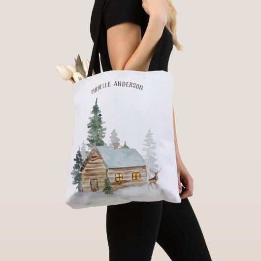 Boskool bossen met dieper gepersonaliseerd bos tote bag (Dichtbij)