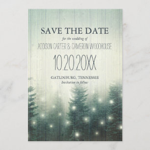 Boslampen   Rustic Save the Date