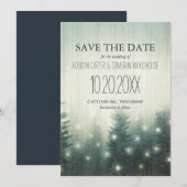 Boslampen | Rustic Save the Date (Voorkant / Achterkant)