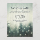 Boslampen | Rustic Save the Date Aankondigingskaart (Voorkant)