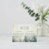 Boslampen | Rustic Wedding Directions Informatiekaartje (Staand voorkant)