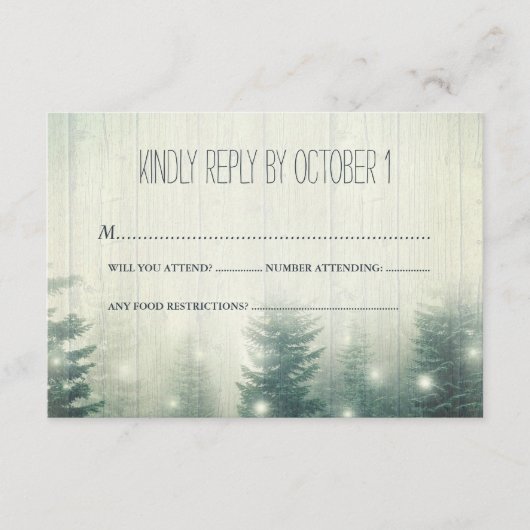 Boslampen | Rustieke bruiloft | RSVP (Voorkant)