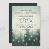 Boslampen | Rustieke bruiloft uitnodigen Kaart (Voorkant / Achterkant)