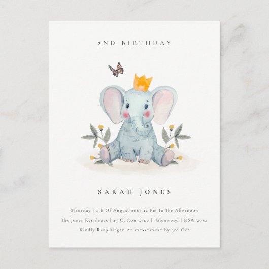 Bosland Baby olifantenolie elke dag van de leeftij Briefkaart (Voorkant)