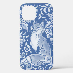 Bosland Blauw & Witte Vos Bloemig Blad Denim Schat Case-Mate iPhone Case