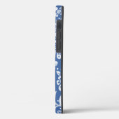 Bosland Blauw & Witte Vos Bloemig Blad Denim Schat Case-Mate iPhone Case (Achterkant / Links)