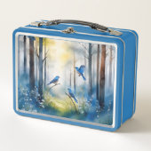 Bosland Blauwe Vogels Schitterend Bos (Voorkant)