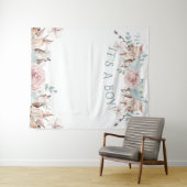 Bosland BOHO Virtual Boy Baby Shower Achtergrond Wandkleed (In Situ (horizontaal))