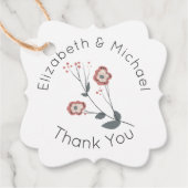 Bosland bos bloem bedank kaartjes kraft bedankjes labels (Voorkant)