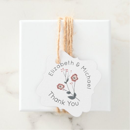 Bosland bos bloem bedankings kraft favor labels (In situ)