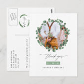 Bosland bos eucalyptus trouw bedankt briefkaart (Voorkant / Achterkant)