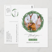 Bosland bos groen huwelijk bedankt briefkaart (Voorkant / Achterkant)