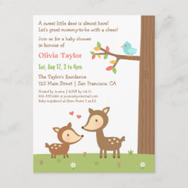 Bosland bos herten baby shower uitnodigingen