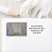 Bosland bos watercolor verzendlabels etiket (Insitu)