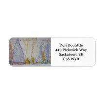 Bosland bos watercolor verzendlabels