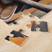 Bosland bos waterverf uil herfst dier legpuzzel (Zijkant)