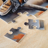 Bosland bos waterverf uil herfst dier legpuzzel (Zijkant)