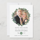 Bosland bosgroen Huwelijk Save The Date (Voorkant)