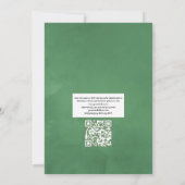 Bosland bosgroen QR-code rustieke trouwdag Kaart (Achterkant)
