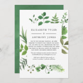 Bosland bosgroen verminderde trouwgasten aankondiging (Voorkant / Achterkant)
