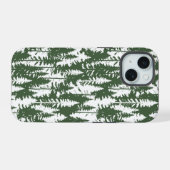 Bosland bospatroon iPhone 15 case (Achterkant horizontaal)