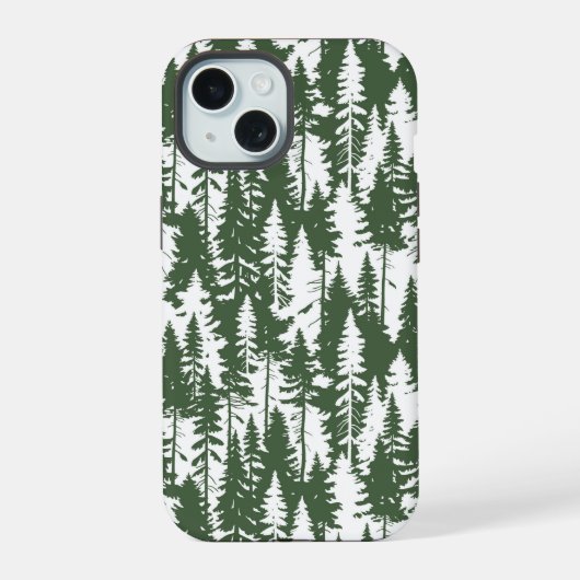 Bosland bospatroon iPhone 15 case (Achterkant)