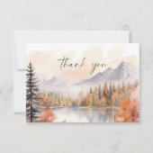 Bosland Dank Je Kaart Bos Rustieke Herfst Gedempt (Voorkant)