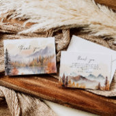 Bosland Dank Je Kaart Bos Rustieke Herfst Gedempt