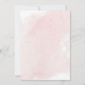 Bosland Dierlijke Waterverf Roze Floral Baby showe Kaart (Achterkant)