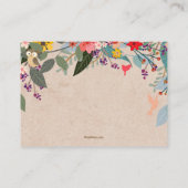 Bosland Fairy Blank Table Seat Flat Card Plaatskaartje (Achterkant)