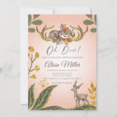 Bosland fantasierijke groen bosdieren herten kaart (Voorkant)