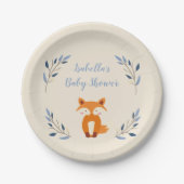 Bosland Fox Baby shower Borden Papieren Bordje (Voorkant)