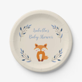 Bosland Fox Baby shower Borden Papieren Bordje