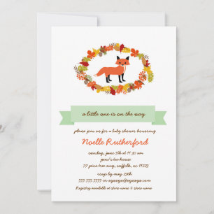 Bosland Fox Baby shower Invites/helder bos Kaart