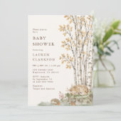 Bosland Gingham Baby Shower Uitnodiging (Staand voorkant)