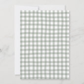 Bosland Gingham Baby Shower Uitnodiging (Achterkant)