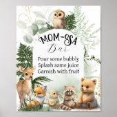 Bosland Greenery momosa bar Baby shower Poster (Voorkant)