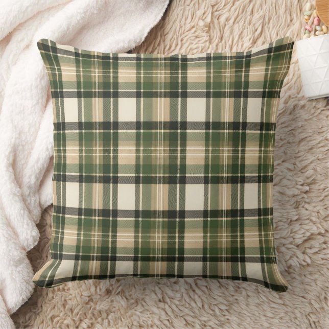 Bosland Groen Tartan Plaid Kussen (Deken)